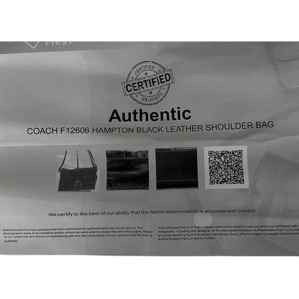 Authentic Coach Hampton Buckle Flap Crossbody Bag – Black Leather Vintage Purse - Picture 9 of 9